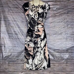 Connected Apparel Floral Print Dress